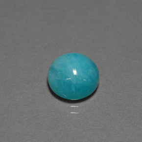 Amazonita Azul esverdeado Natural 3.80ct, Corte Redondo, Opaco