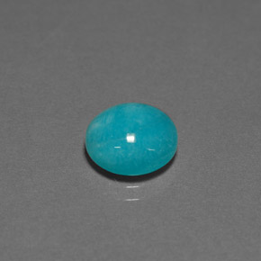 Amazonita azul natural 3,02ct, corte redondo, opaco