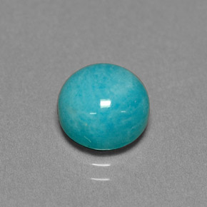 Amazonita verde-azul natural 2,33ct, corte redondo, opaco