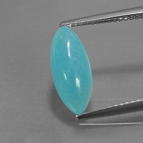 Amazonita azul natural 2,18ct, marquise, opaco