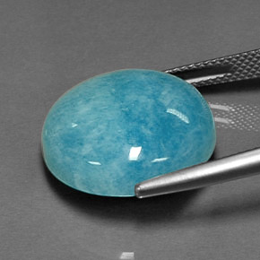 Amazonita Azul esverdeado Natural 16,26ct, Corte Redondo, Opaco