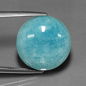 Amazonita Azul esverdeado Natural 16,06ct, Corte Redondo, Opaco