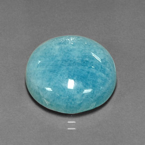 Amazonita Azul esverdeado Natural 16,06ct, Corte Redondo, Opaco