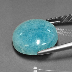 Amazonita Azul esverdeado Natural 16,06ct, Corte Redondo, Opaco