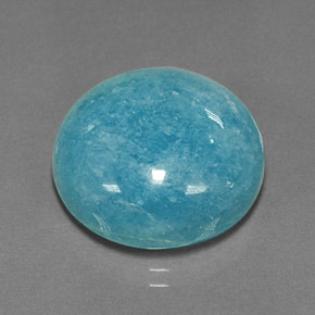 Amazonita Azul esverdeado Natural 17.24ct, Corte Redondo, Opaco