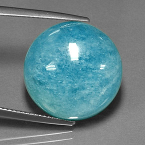 Amazonita Azul esverdeado Natural 17.24ct, Corte Redondo, Opaco