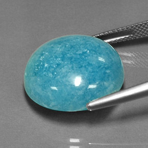 Amazonita Azul esverdeado Natural 17.24ct, Corte Redondo, Opaco