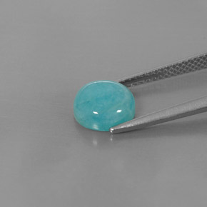 Amazonita azul natural 2,14ct, corte redondo, opaco