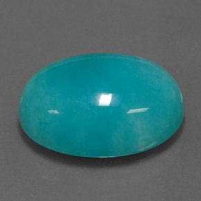 Amazonita Azul verde Natural 15.36ct, Corte Oval, Opaco