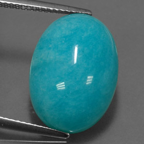 Amazonita Azul verde Natural 11.57ct, Corte Oval, Opaco