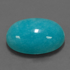 Amazonita Azul verde Natural 11.57ct, Corte Oval, Opaco