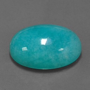 Amazonita verde-azul natural 11,62ct, corte oval, opaco
