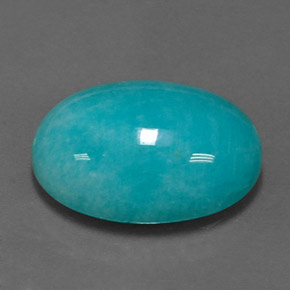 Amazonita verde-azul natural 11,47ct, corte oval, opaco