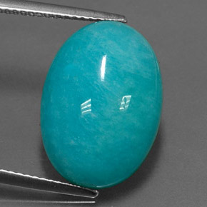 Amazonita Azul-esverdeado Natural 11,27ct, Corte Oval, Opaco