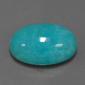 Amazonita verde natural 11,41ct, corte oval, opaco