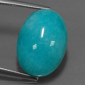 Amazonita Azul verde Natural 11.14ct, Corte Oval, Opaco