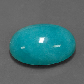 Amazonita Azul verde Natural 11.14ct, Corte Oval, Opaco