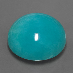 Amazonita Azul verde Natural 13.50ct, Corte Redondo, Opaco