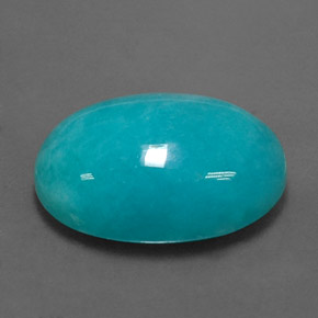 Amazonita azul-verde natural 11,47ct, corte oval, opaco