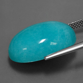 Amazonita Azul verde Natural 15,91ct, Corte Oval, Opaco