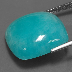 Amazonita Azul verde Natural 21.01ct, Almofada cortada, Opaco