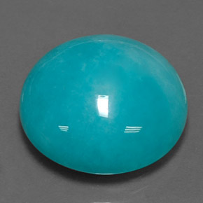 Amazonita Azul verde Natural 16,69ct, Corte Redondo, Opaco