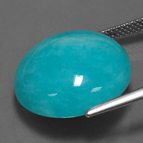 Amazonita Azul verde Natural 16,69ct, Corte Redondo, Opaco