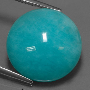 Amazonita Azul verde Natural 16,27ct, Corte Redondo, Opaco