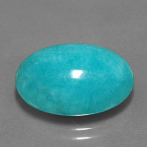 Amazonita verde natural 11,08ct, corte oval, opaco