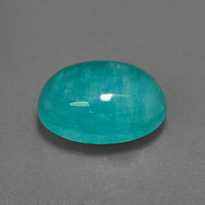 Amazonita Azul esverdeado Natural 2.90ct, Corte Oval, Opaco