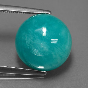 Amazonita azul natural 7,29ct, corte redondo, opaco