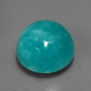 Amazonita azul natural 7,29ct, corte redondo, opaco