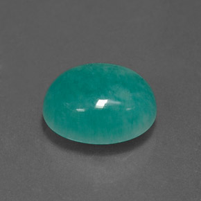 Amazonita Azul esverdeado Natural 2,58ct, Corte Oval, Opaco