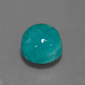 Amazonita Azul esverdeado Natural 3.04ct, Corte Redondo, Opaco