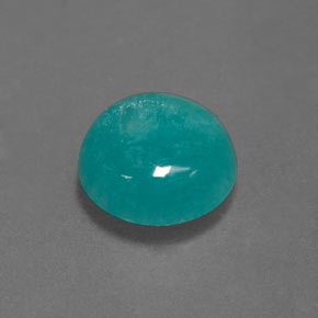 Amazonita verde-azul natural 2,19ct, corte redondo, opaco
