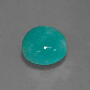 Amazonita verde-azul natural 2,39ct, corte redondo, opaco