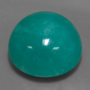 Amazonita verde natural 31,50ct, corte redondo, opaco