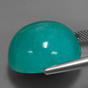Amazonita verde natural 31,50ct, corte redondo, opaco