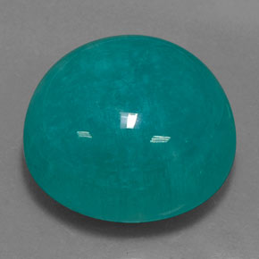 Amazonita verde natural 30,67ct, corte redondo, opaco
