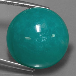 Amazonita Azul esverdeado Natural 32.85ct, Corte Redondo, Opaco