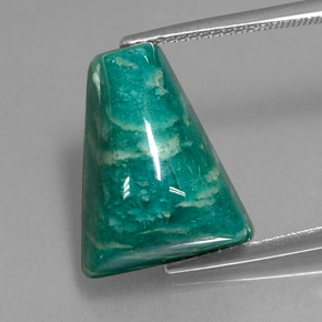 Amazonita verde natural 11,24ct, forma extravagante, opaco