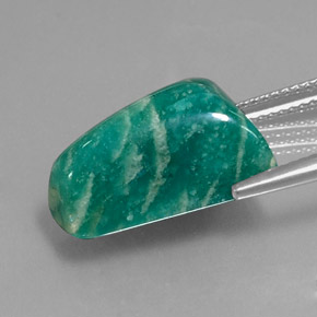 Amazonita verde natural 11,24ct, forma extravagante, opaco