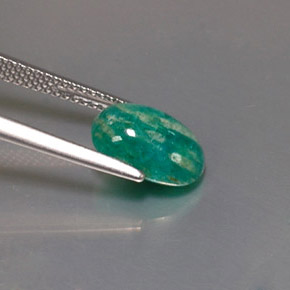 Amazonita Verde Natural 2.50ct, Corte Oval, Opaco