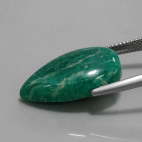 Amazonita Verde Natural 15.40ct, Formato de pêra, Opaco