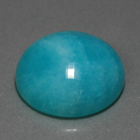 Amazonita Azul verde Natural 16,69ct, Corte Redondo, Opaco