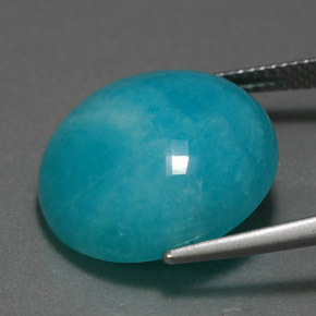 Amazonita Azul verde Natural 16,69ct, Corte Redondo, Opaco
