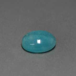 Amazonita Azul verde Natural 4.49ct, Corte Oval, Opaco