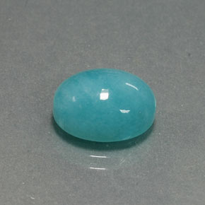 Amazonita verde natural 4,65ct, corte oval, opaco