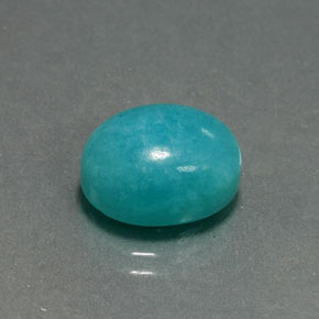 Amazonita Azul verde Natural 5.24ct, Corte Oval, Opaco