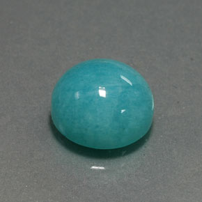 Amazonita Azul verde Natural 6.92ct, Corte Redondo, Opaco